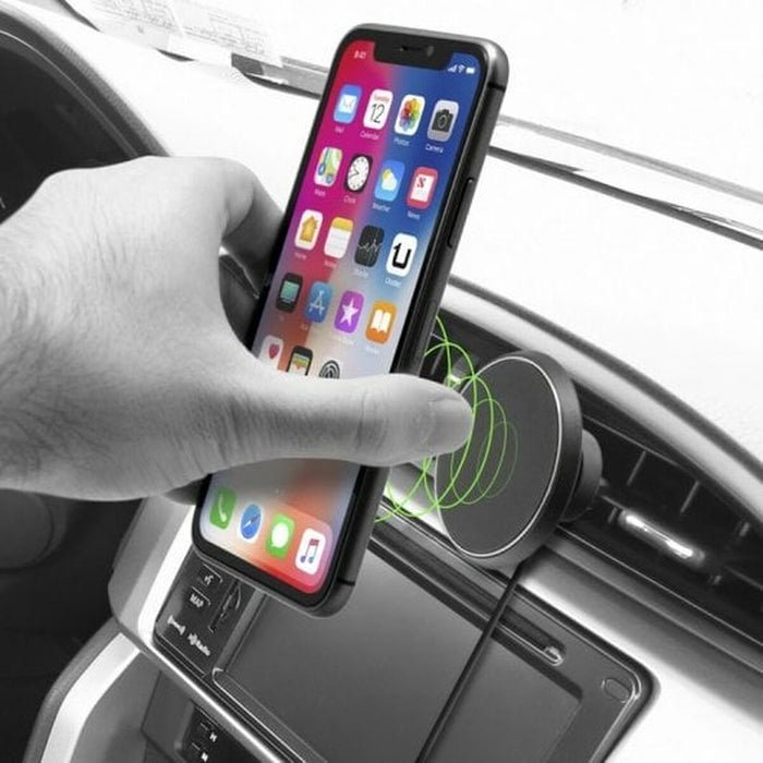 Suport de telefon mobil cu încărcător fără fir pentru mașini Unotec