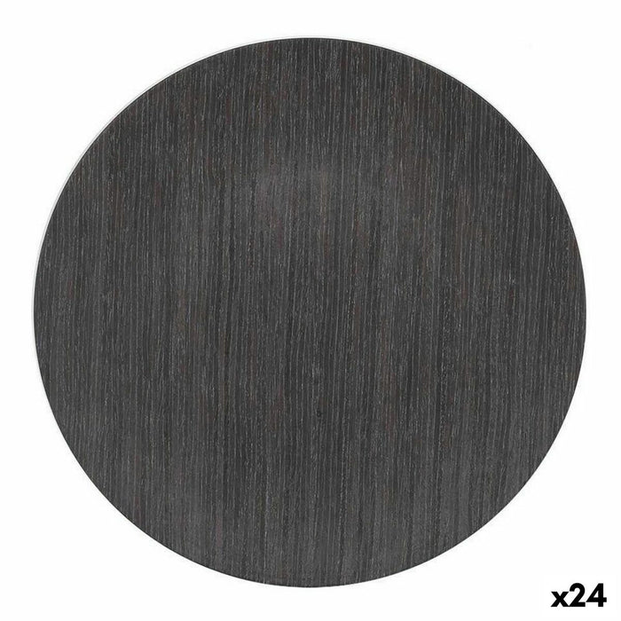 Farfurie Suport   PVC Lemn întuneric Ø 33 cm (24 Unități)