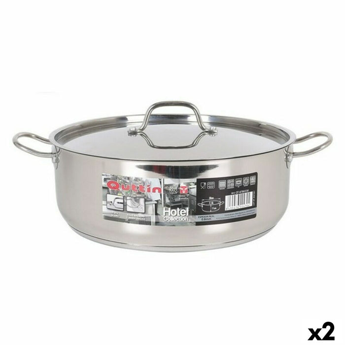 Caserolă Cu Capac Quttin Hotel Collection 7,5 L 30 x 11 cm (2 Unități)