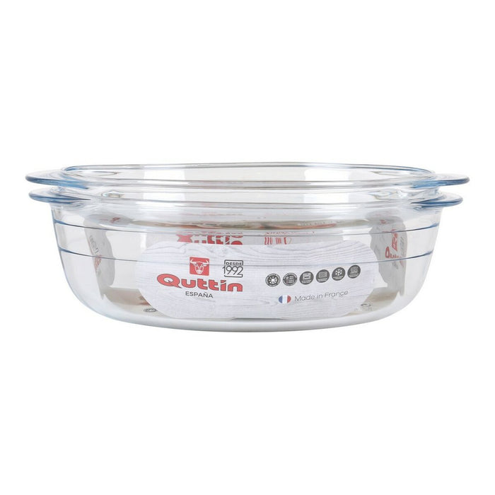 Caserolă Cu Capac Quttin Sticlă (3L + 1L)