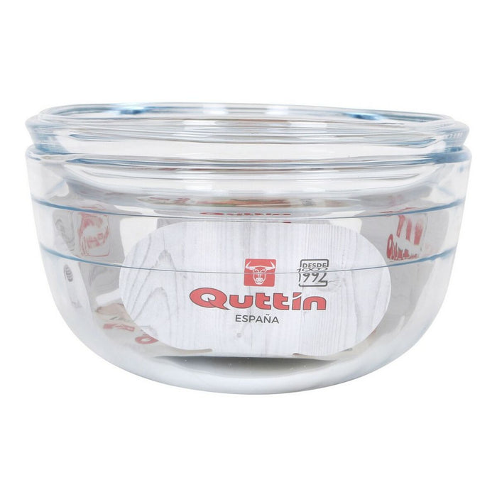 Caserolă Cu Capac Quttin Sticlă (3L + 1L)