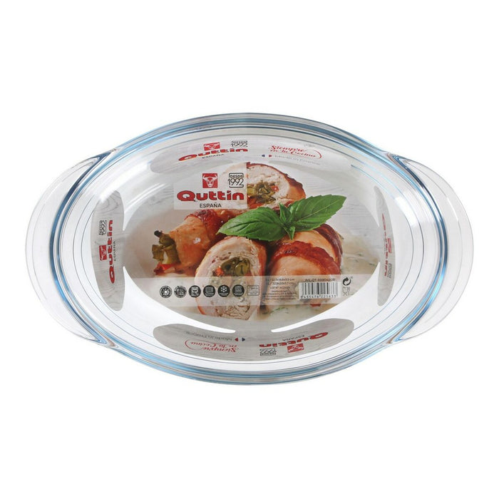 Caserolă Cu Capac Quttin Sticlă (3L + 1L)