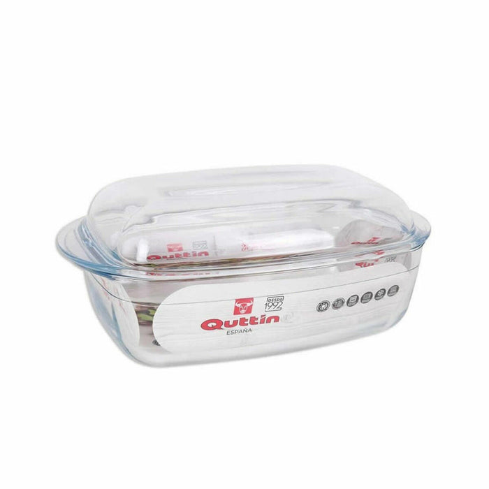 Caserolă Cu Capac Quttin 63096 Sticlă 32,8 x 19,7 x 13 cm (3L + 1,5L)
