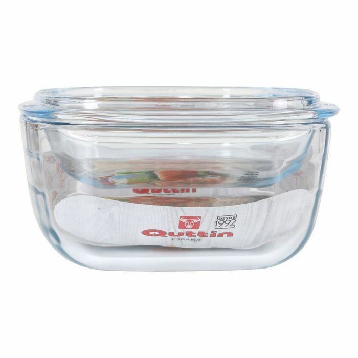 Caserolă Cu Capac Quttin 63096 Sticlă 32,8 x 19,7 x 13 cm (3L + 1,5L)