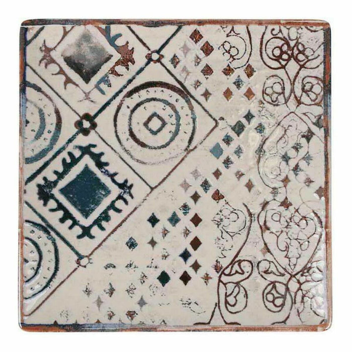 Farfurie pentru desert La Mediterránea Grecia Porțelan 18 x 18 x 2 cm (12 Unități)