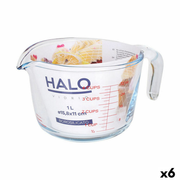 Ulcior gradat Halo 1 L Sticlă (6 Unități)