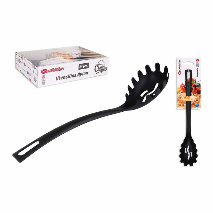 Lingură de servit paste Quttin Nailonas Negru (29 x 5,5 cm) (1 uds)