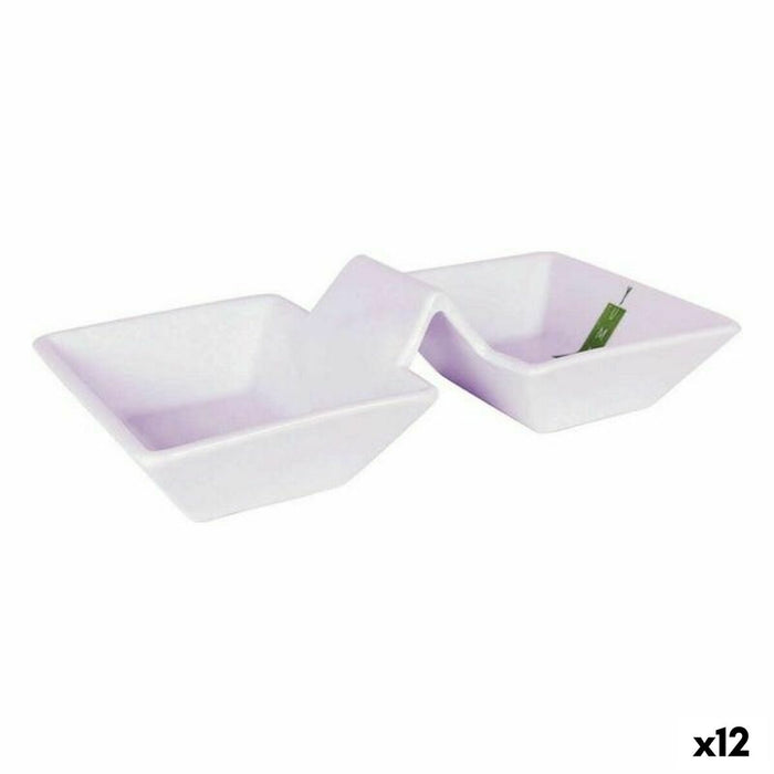 Castron La Mediterránea Yummy Alb 24,3 x 12,5 x 6 cm (12 Unități) (24,3 x 12,5 x 6 cm)
