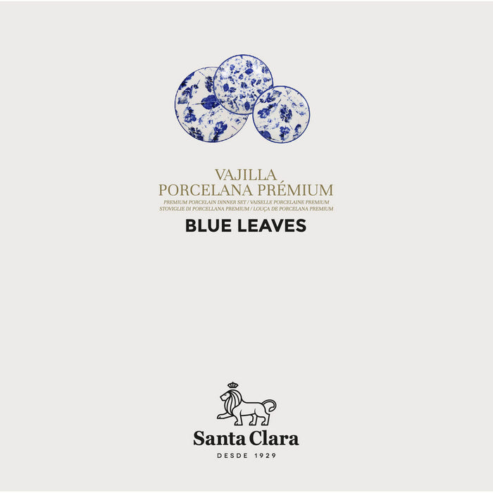 Veselă Santa Clara Blue Leaves 18 Piese Porțelan (2 Unități)