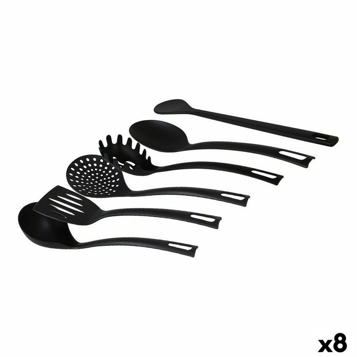 Set de Ustensile pentru Bucătărie Quttin Quttin Negru (6 Piese) (8 Unități) (6 pcs)