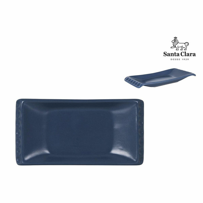 Platou pentru Servire Santa Clara Vilariño Gresie Dreptunghiular 24,5 x 12,5 cm (12 Unități)