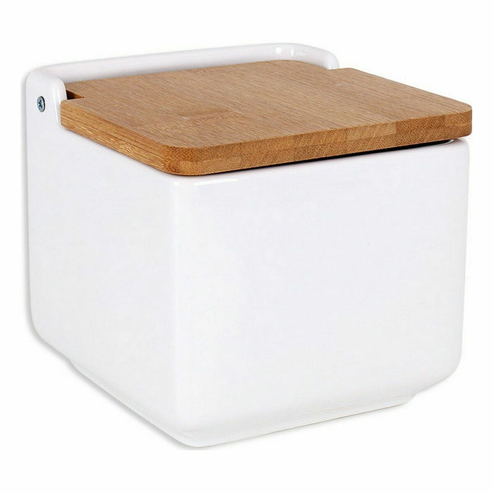 Solniță cu capac La Mediterránea Bambus 13 x 13 x 12,5 cm (12 Unități)