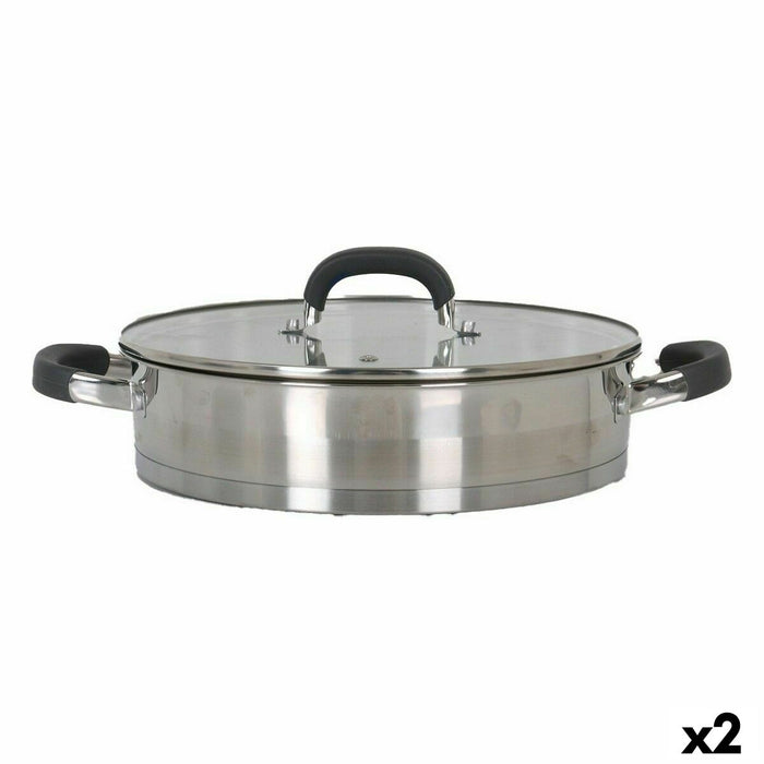 Caserolă Cu Capac de Sticlă Quttin 4,3 L (2 Unități)