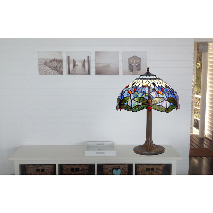 Lampă de masă Viro Belle Epoque Albastru Zinc 60 W 40 x 62 x 40 cm