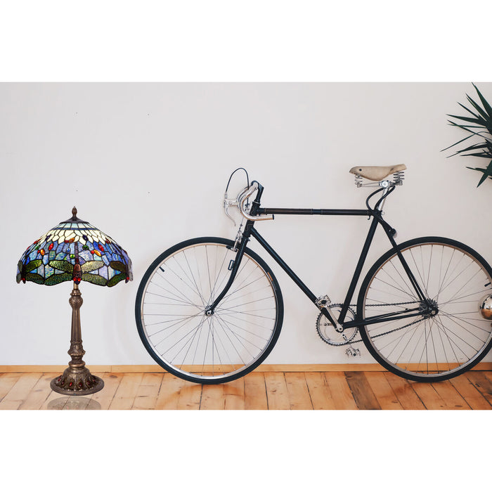 Lampă de masă Viro Belle Epoque Albastru Zinc 60 W 40 x 60 x 40 cm