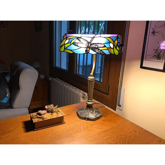 Lampă de masă Viro Fly Albastru Zinc 60 W 34 x 54 x 23 cm