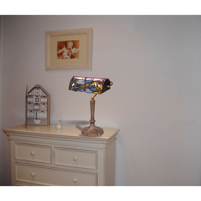 Lampă de masă Viro Fly Albastru Zinc 60 W 34 x 54 x 23 cm