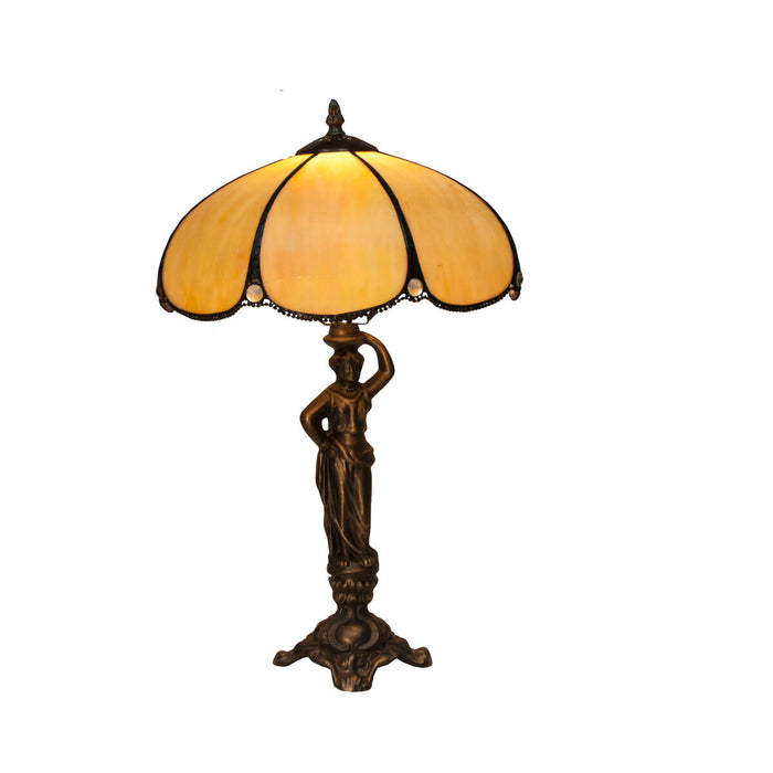 Lampă de masă Viro Virginia Bej Zinc 60 W 30 x 50 x 30 cm