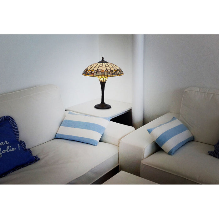 Lampă de masă Viro Quarz Chihlimbar Zinc 60 W 40 x 56 x 40 cm