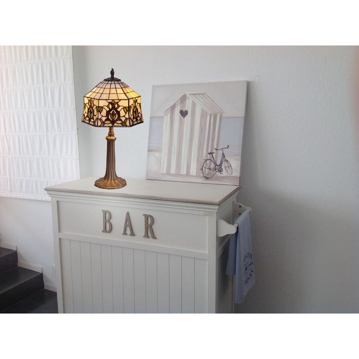 Lampă de masă Viro Hexa Fildeș Zinc 60 W 30 x 50 x 30 cm