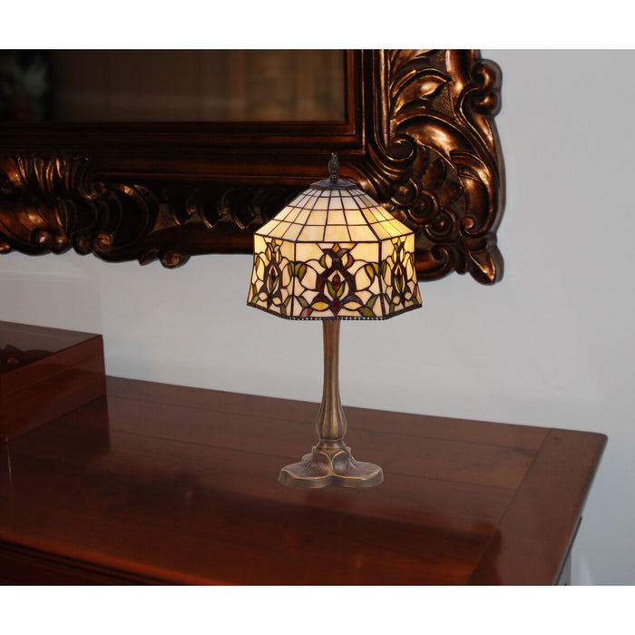 Lampă de masă Viro Hexa Fildeș Zinc 60 W 20 x 37 x 20 cm