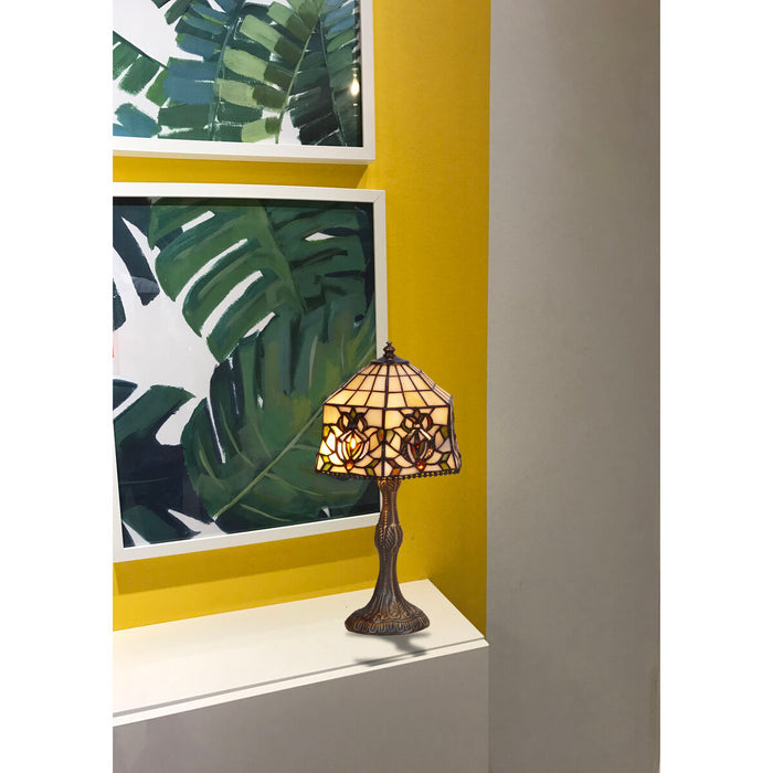 Lampă de masă Viro Hexa Fildeș Zinc 60 W 20 x 37 x 20 cm