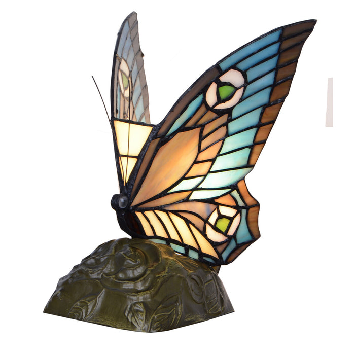 Lampă de masă Viro Iluminación Modrý Zinc 60 W 23 x 25 x 23 cm Fluture
