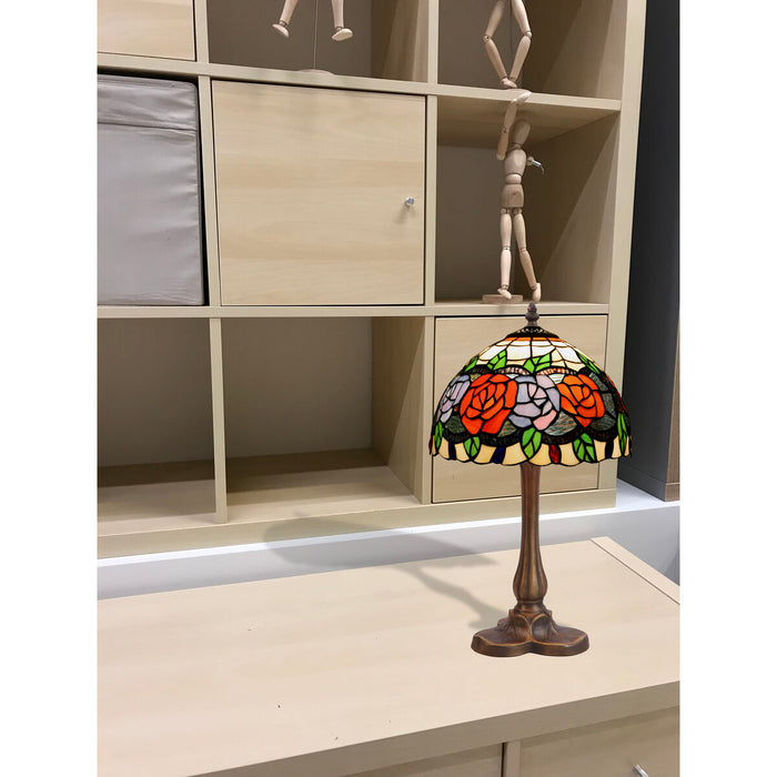 Lampă de masă Viro Rosy Roșu Verde Portocaliu Orange Zinc 60 W 20 x 37 x 20 cm