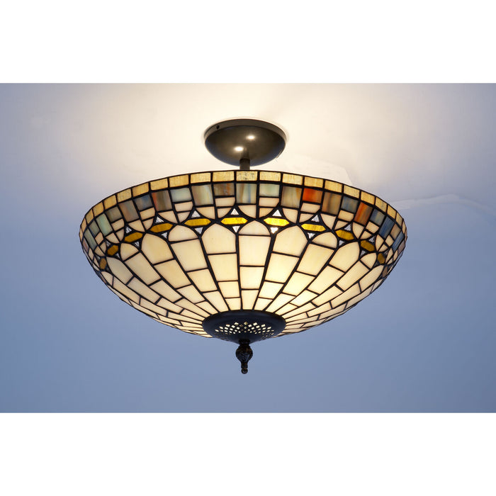 Lustră Viro Quarz Chihlimbar Fier 60 W 40 x 45 x 40 cm