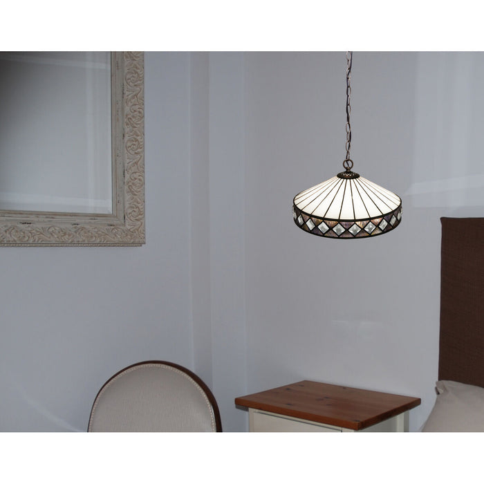 Lustră Viro Ilumina Alb Fier 60 W 20 x 120 x 20 cm