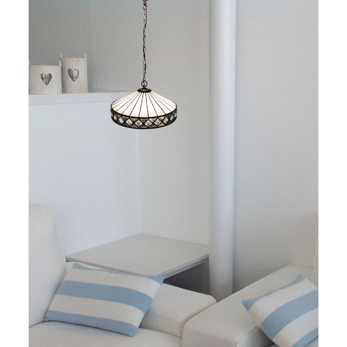 Lustră Viro Ilumina Alb Fier 60 W 20 x 120 x 20 cm