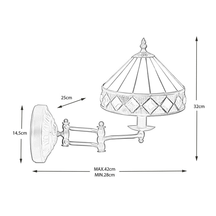 Lampă de perete Viro Ilumina Alb Fier 60 W 25 x 32 x 28 cm