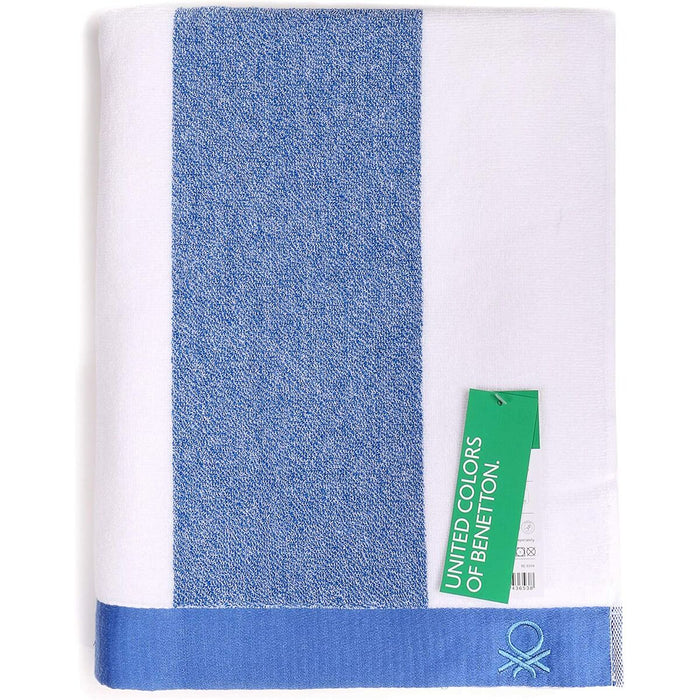 Prosop de Plajă Benetton Rainbow Albastru (160 x 90 cm)