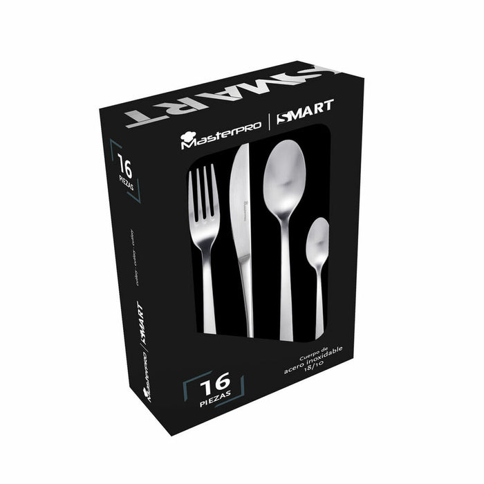 Set de Tacâmuri Masterpro SMART MP Argintiu Oțel inoxidabil (16 pcs)