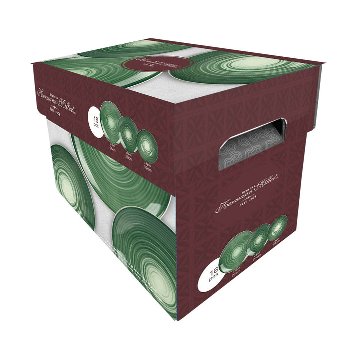 Veselă Spiral Verde 18 Piese