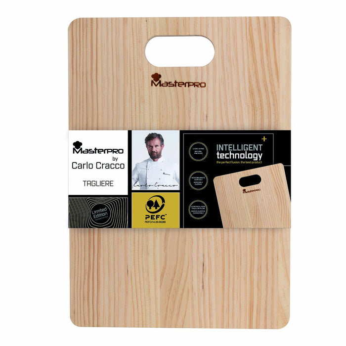 Masă de tăiat Masterpro Natural 35 x 25 x 3 cm lemn de pin 35 cm