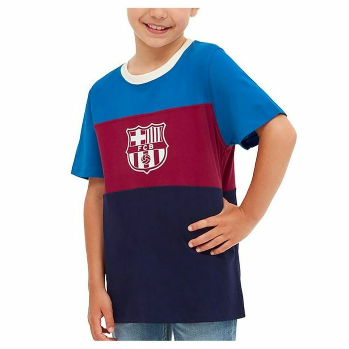 Tricou de Fotbal cu Mânecă Scurtă pentru Copii F.C. Barcelona Roșu
