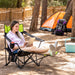 Scaun pliant camping InnovaGoods Kampfort, verde, 3 în 1
