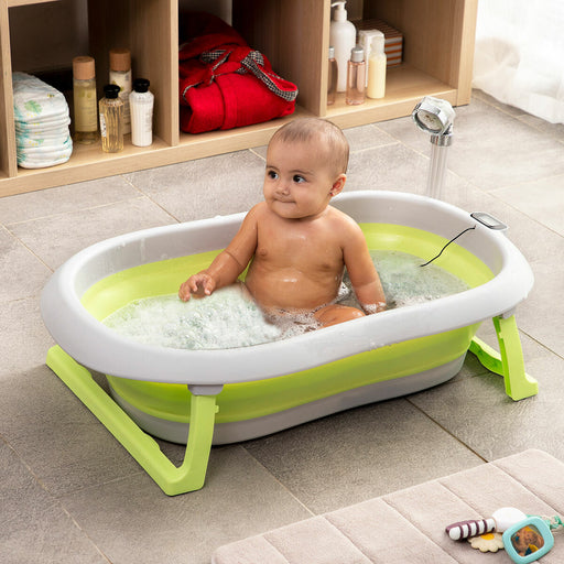Cadă pliabilă bebeluși, InnovaGoods, Fovibath, gri-verde