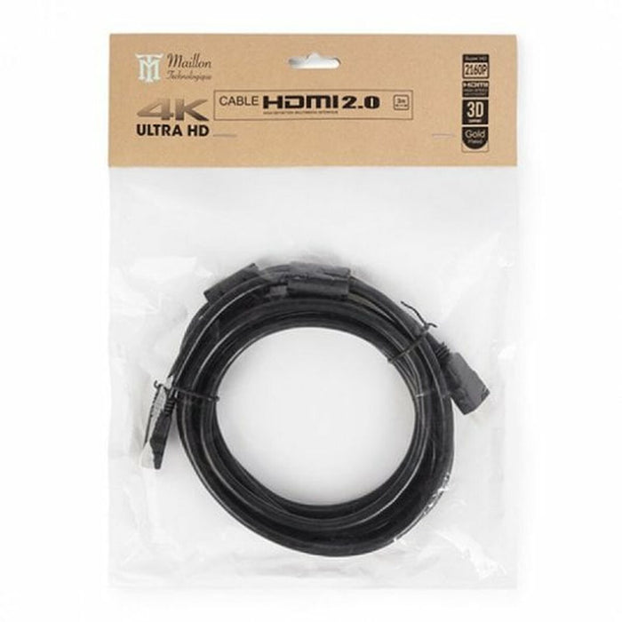 Cablu HDMI Maillon Technologique MTBHDB2030 4K Ultra HD Tată/Tată Negru 3 m