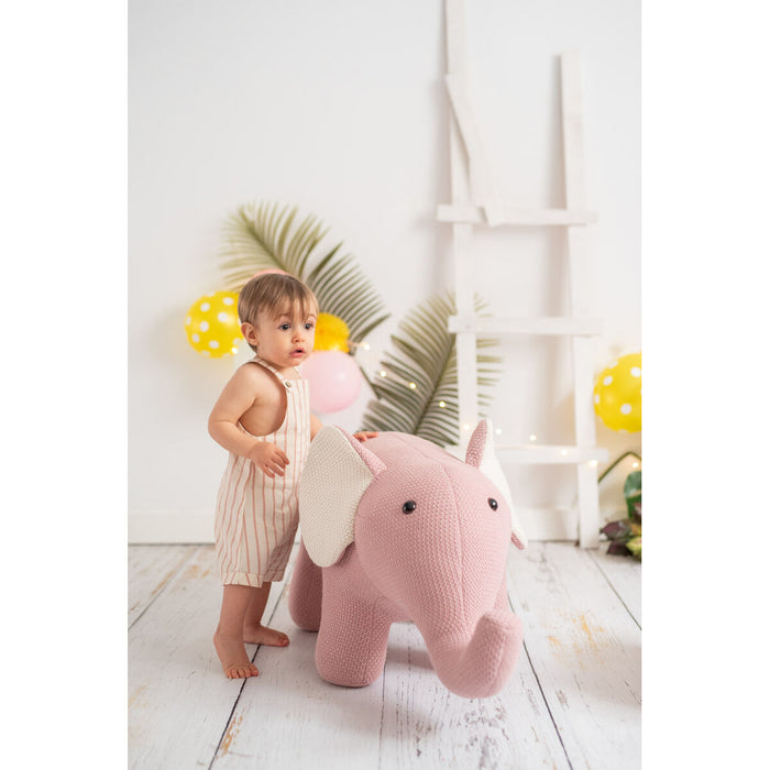 Jucărie de Pluș Crochetts AMIGURUMIS MAXI Alb Elefant 90 x 48 x 35 cm