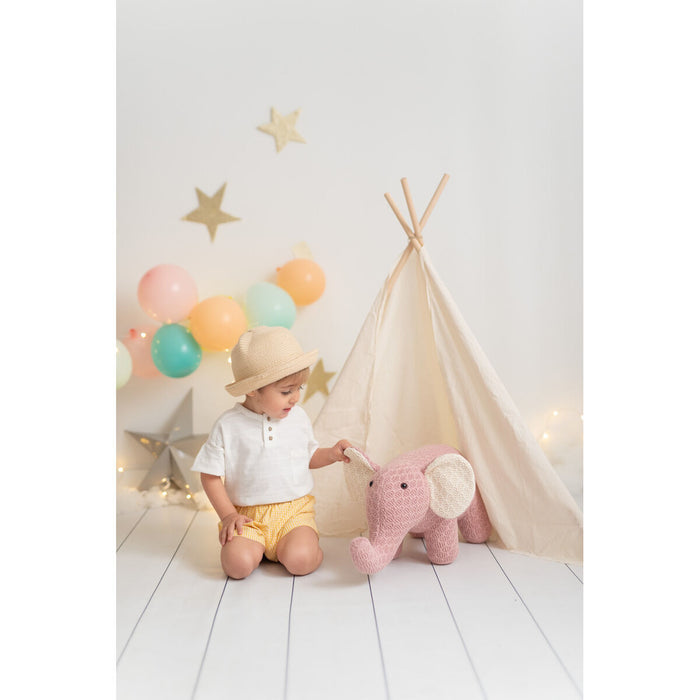 Jucărie de Pluș Crochetts AMIGURUMIS MINI Alb Elefant 48 x 23 x 26 cm