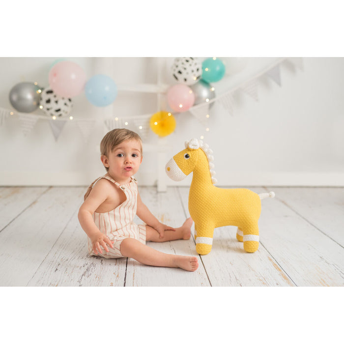 Jucărie de Pluș Crochetts AMIGURUMIS MINI Galben Cal 38 x 42 x 18 cm