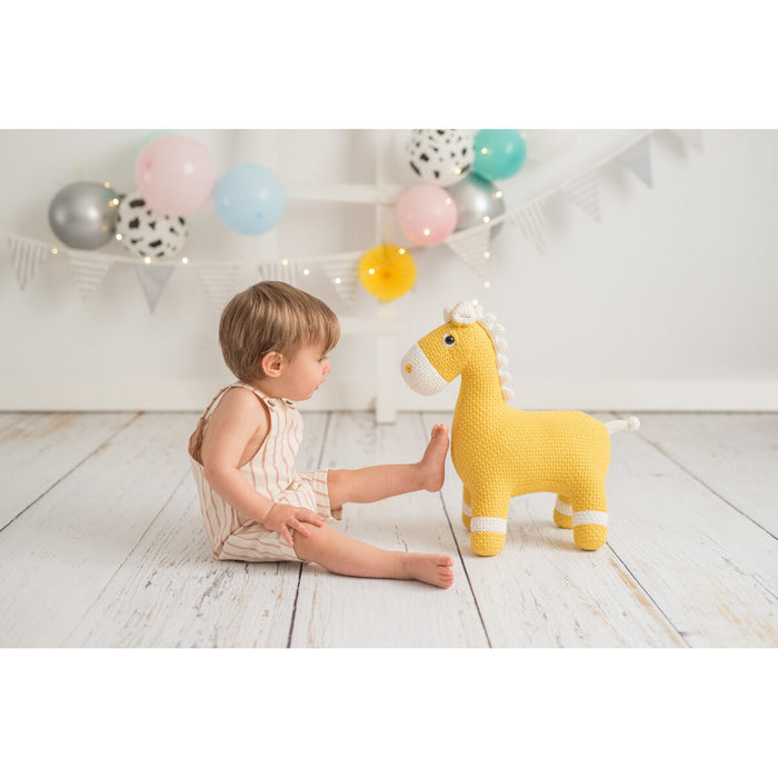 Jucărie de Pluș Crochetts AMIGURUMIS MINI Galben Cal 38 x 42 x 18 cm