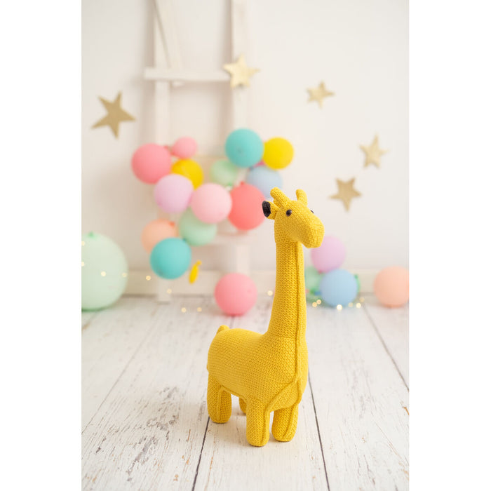 Jucărie de Pluș Crochetts AMIGURUMIS MINI Galben Girafă 53 x 55 x 16 cm