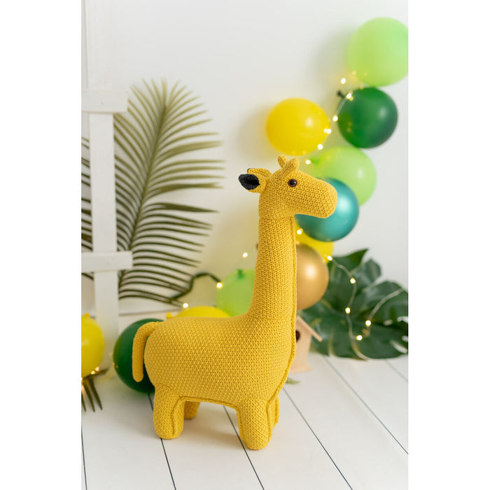 Jucărie de Pluș Crochetts AMIGURUMIS MINI Galben Girafă 53 x 55 x 16 cm