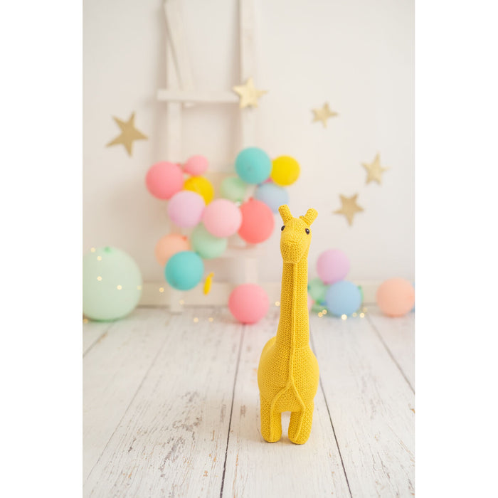 Jucărie de Pluș Crochetts AMIGURUMIS MINI Galben Girafă 53 x 55 x 16 cm