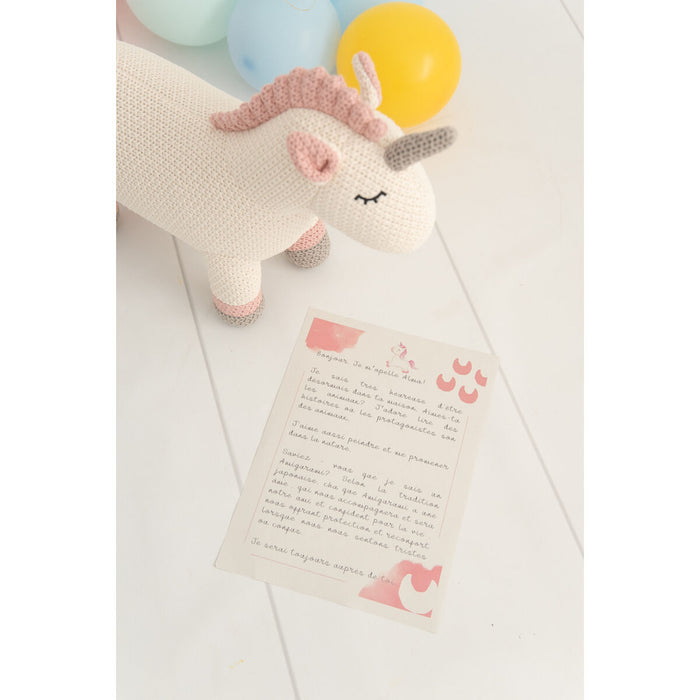 Jucărie de Pluș Crochetts AMIGURUMIS MAXI Alb Unicorn 110 x 83 x 33 cm