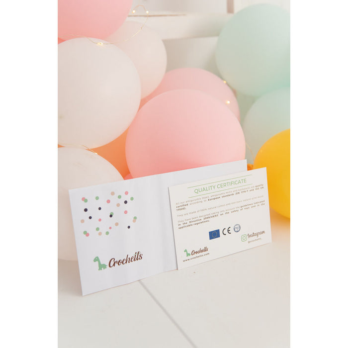 Jucărie de Pluș Crochetts AMIGURUMIS MINI Alb Gri Unicorn 46 x 36 x 16 cm