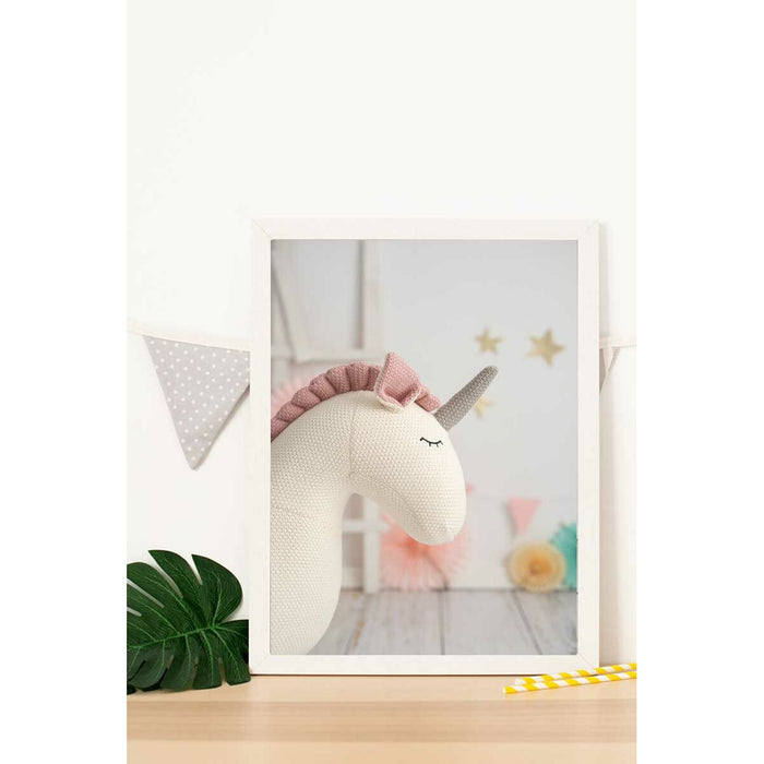 Tablou Crochetts Multicolor Lemn MDF Unicorn 33 x 43 x 2 cm